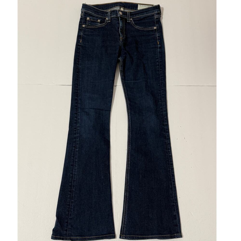 Women's Rag & Bone High Rise Bell Jeans, Dark Wash, Size 28